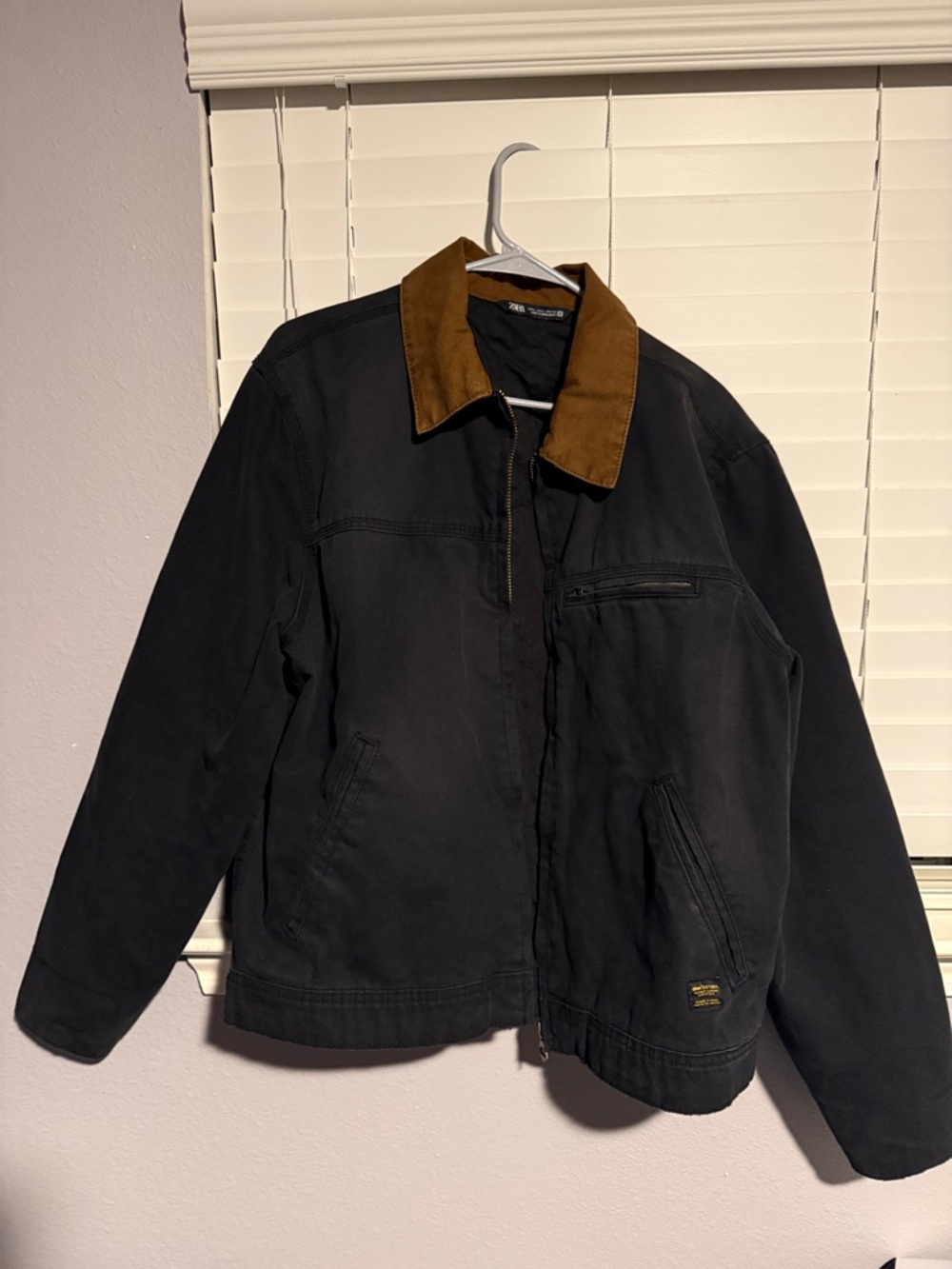 Zara Contrasting Collar Jacket